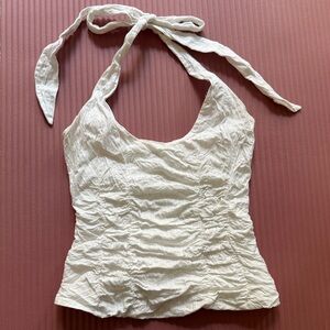 Princess Polly White Halter Neck Top